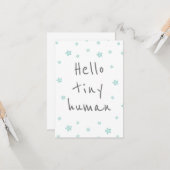 Carte étoiles mignon accueil bébé/naissance félicitation (Devant/Arrière en situation)