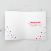 Carte Étoiles patriotiques de vétérans de jour de fleur (Intérieur)