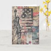 Carte Étoiles, rayures et notes silencieuses (Fleur jaune)