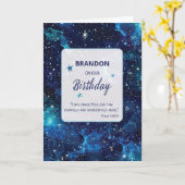 Carte Etoiles religieuses d'anniversaire dans Galaxy Nig (Fleur jaune)