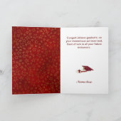 Carte Étoiles rouge et or Graduation (Intérieur)