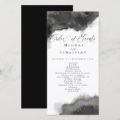 Carte Etonnante Aquarelle Abstraite Noire Et Or (Devant / Derrière)