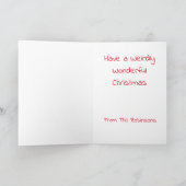 Carte Étrange Père Noël priant Mantis Noël personnalisé (Intérieur)