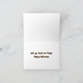 Carte étrange scène d'Halloween trick or treating (Intérieur)