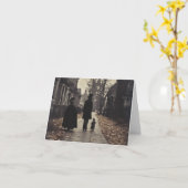 Carte étrange scène Halloween (Fleur jaune)