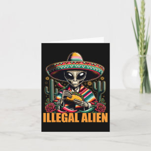 Carte Étranger illégal drôle Cinco De Mayo Western Ufo D