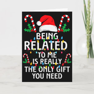Carte Être apparenté à moi drôle de Noël en famille Xmas