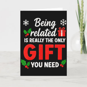 Carte Être apparenté à moi drôle de Noël en famille Xmas
