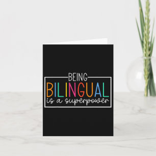 Carte Être Bilingue Est Un Superpouvoir Amusement De La