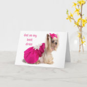 CARTE "ÊTRE HABILLÉ ET DIRE 'HEUREUX POUR VOUS'" (Fleur jaune)