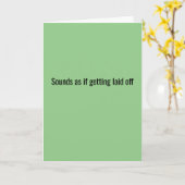 Carte Être Licencié, Une Chance Déguisée - (Fleur jaune)