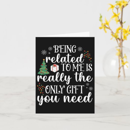 Carte Etre Lié À Moi Amusant Noël Famille Noël Noël Noël (Fleur jaune)