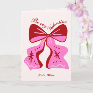 Carte Être Ma Saint-Valentin Dessin à la Main Arc Saint-