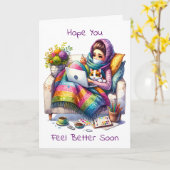 Carte Être Malade Sucks ! Vous Vous Sentez Mieux Bientôt (Fleur jaune)