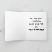 CARTE ÊTRE PRÊT À ROCK/ROLL POUR VOTRE ANNIVERSAIRE ? (Intérieur)