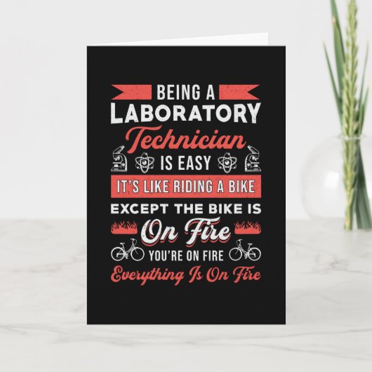 Carte Être Technicien De Laboratoire Science Lab Tech (Devant)