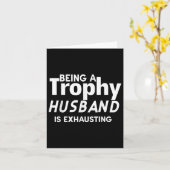 Carte Être Un Mari Trophée Est Épuisant (Fleur jaune)