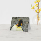 Carte Étreindre du Roi pingouins (Fleur jaune)
