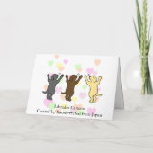 Carte Étreinte de groupe de chiots de Labrador (Dos)