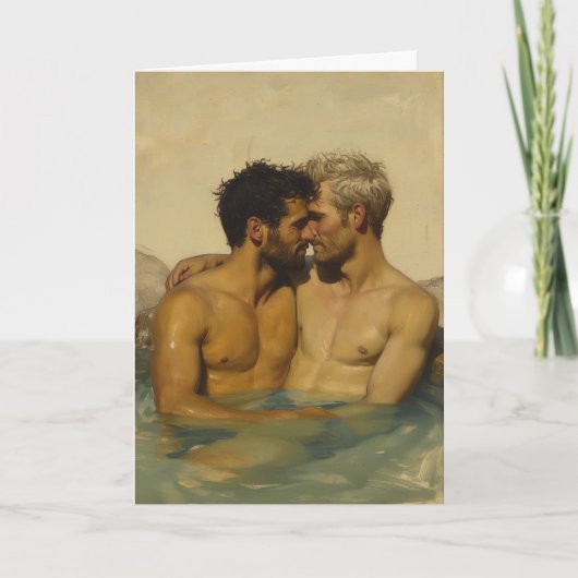 Carte Étreinte de la source chaude à l'egg-tempera (Devant)