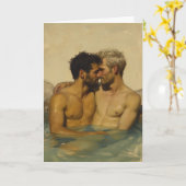 Carte Étreinte de la source chaude à l'egg-tempera (Fleur jaune)