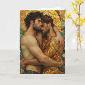 Carte Étreinte de mosaïque dorée (Fleur jaune)