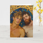 Carte Étreinte de mosaïque dorée (Fleur jaune)