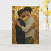 Carte Étreinte de mosaïque dorée (Fleur jaune)