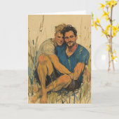 Carte Étreinte de plage ensoleillée (Fleur jaune)