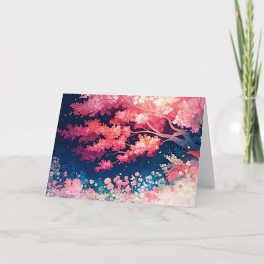 Carte Étreinte des fleurs de cerisier (Devant)