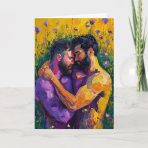 Carte Étreinte d'huile expressionniste