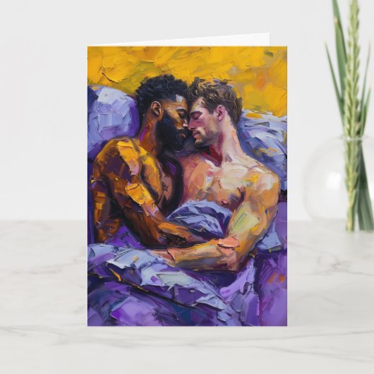 Carte Étreinte d'huile expressive (Devant)