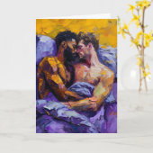 Carte Étreinte d'huile expressive (Fleur jaune)
