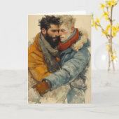Carte Étreinte glaciale d'hiver (Fleur jaune)