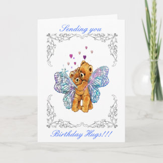 Carte Étreintes d'ours d'anniversaire