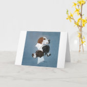 Carte Étude anglaise de tête de trio d'indicateur (Fleur jaune)