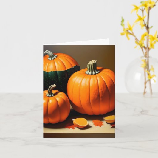 Carte Étude citrouille - AI - A (Fleur jaune)