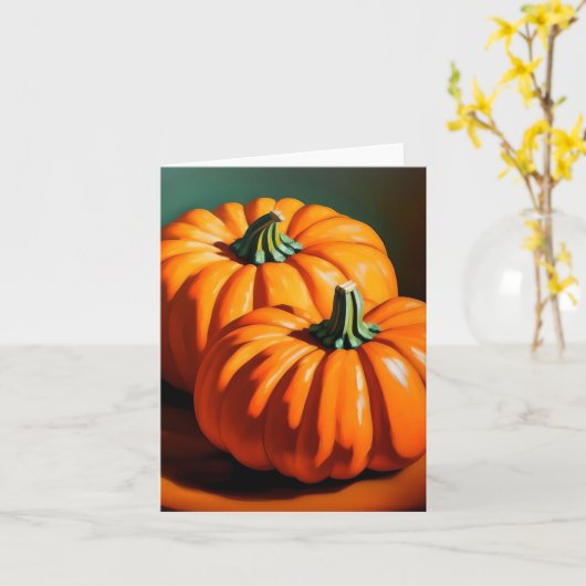 Carte Étude citrouille - AI - B (Fleur jaune)