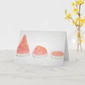 Carte Etude de la pastèque A aquarelles (Fleur jaune)