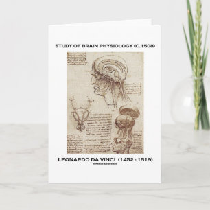 Carte Étude De Physiologie Du Cerveau (Leonardo da Vinci