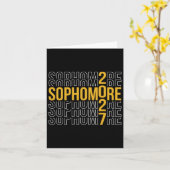 Carte Étudiant de seconde 2027 Retour à l'école Premier  (Fleur jaune)