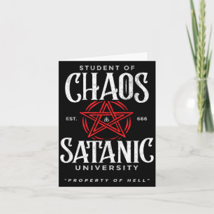 Carte Étudiant du chaos université satanique covens pour