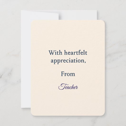 Carte Étudiant exceptionnel - Enseignant inspirant Apcip (Dos)