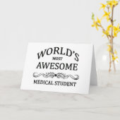 Carte Étudiant Médicale le plus génial au monde (Fleur jaune)