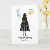 Carte Étudiante diplômée latine avec deux états Félicita (Fleur jaune)