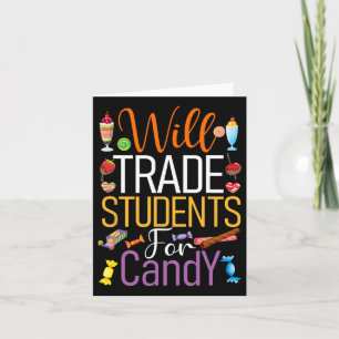 Carte Étudiera Les Étudiants À Candy Maître Cute Hallowe
