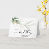 Carte Eucalyptus à frère mariage cadeau de la mariée (Fleur jaune)