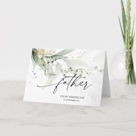 Carte Eucalyptus À Mon Père Mariages Fête De Mariage Pap (Devant)