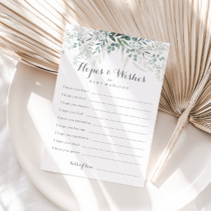 Carte Eucalyptus Baby shower Hopes & Wings