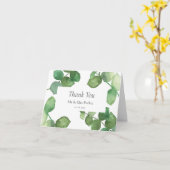 Carte Eucalyptus Boho Merci Mariage verdoyant (Fleur jaune)